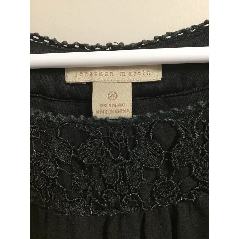 Jonathan Martin Black Shift Dress Size 4‎
